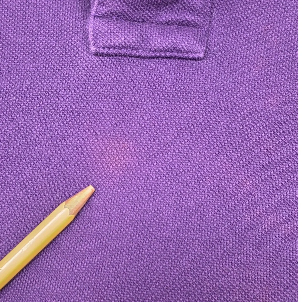 Polo Ralph Lauren Mens Large‎ Purple Long Sleeve Polo Shirt Green Pony Logo